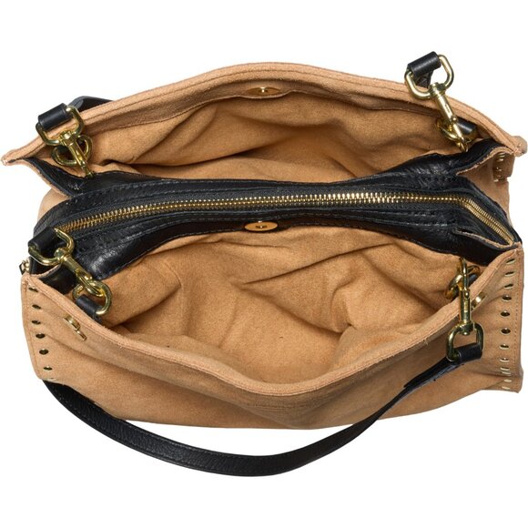 ***American Leather Co. Lenox Studded Triple-Entry Satchel 2.0 - Suede*** - Picture 3 of 6